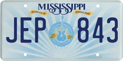 MS license plate JEP843