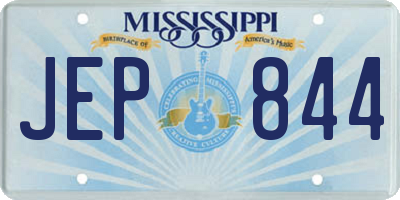 MS license plate JEP844