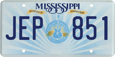 MS license plate JEP851