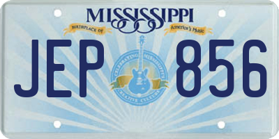 MS license plate JEP856