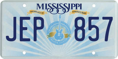 MS license plate JEP857