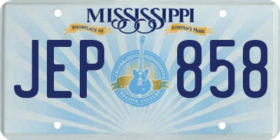 MS license plate JEP858