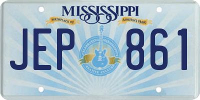MS license plate JEP861