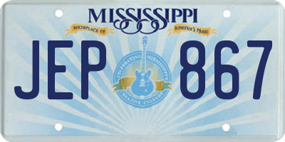 MS license plate JEP867