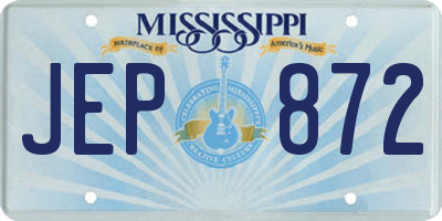 MS license plate JEP872