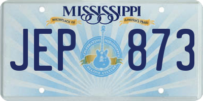 MS license plate JEP873