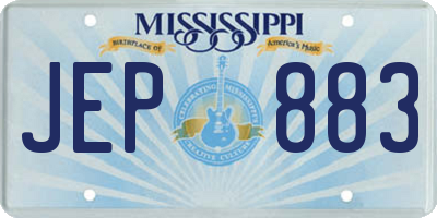 MS license plate JEP883