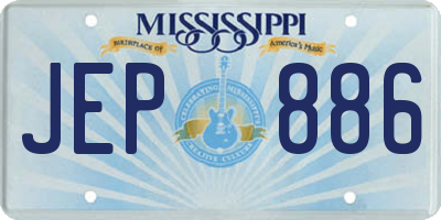 MS license plate JEP886
