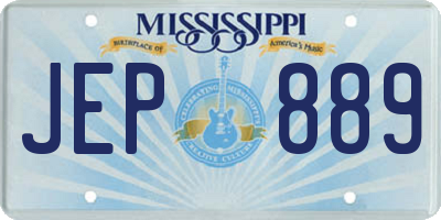 MS license plate JEP889