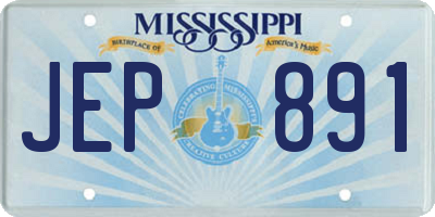 MS license plate JEP891