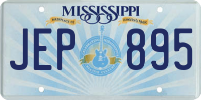 MS license plate JEP895
