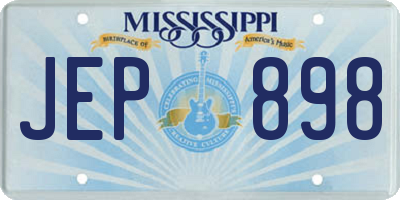 MS license plate JEP898