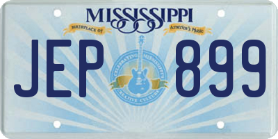 MS license plate JEP899