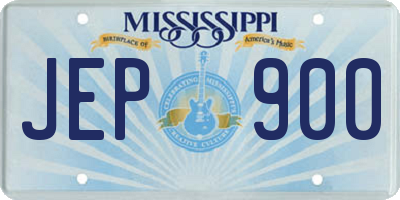 MS license plate JEP900