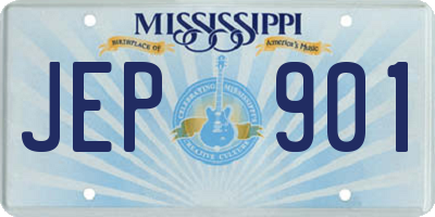 MS license plate JEP901