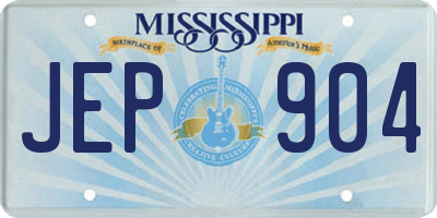 MS license plate JEP904