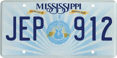 MS license plate JEP912
