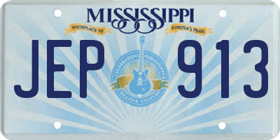 MS license plate JEP913