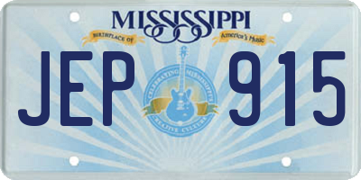 MS license plate JEP915