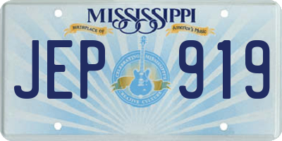 MS license plate JEP919