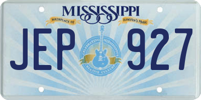 MS license plate JEP927