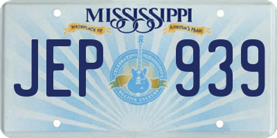 MS license plate JEP939