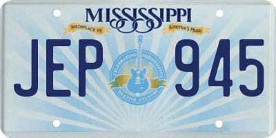 MS license plate JEP945