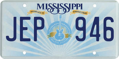 MS license plate JEP946