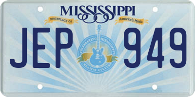 MS license plate JEP949