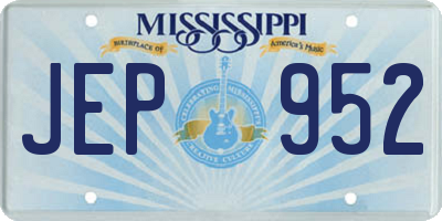 MS license plate JEP952