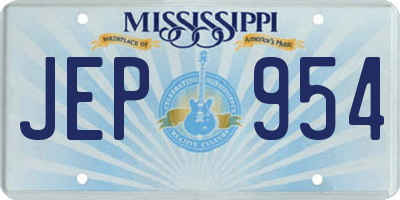 MS license plate JEP954