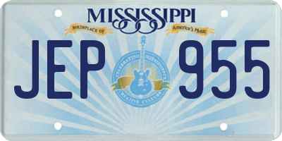 MS license plate JEP955
