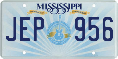 MS license plate JEP956