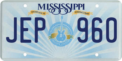 MS license plate JEP960