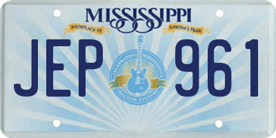 MS license plate JEP961