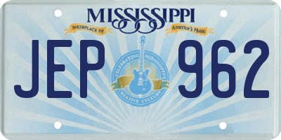 MS license plate JEP962