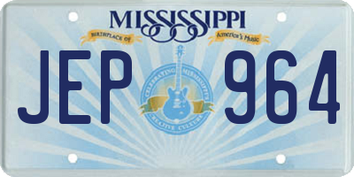 MS license plate JEP964
