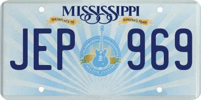 MS license plate JEP969