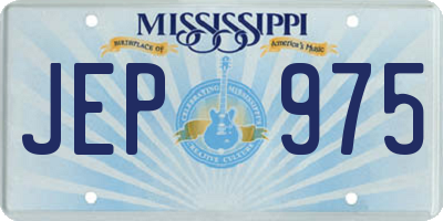 MS license plate JEP975