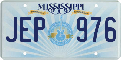 MS license plate JEP976