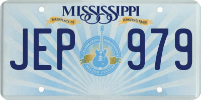 MS license plate JEP979