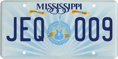 MS license plate JEQ009