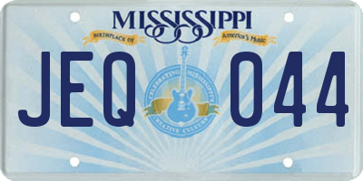 MS license plate JEQ044