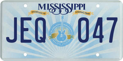 MS license plate JEQ047
