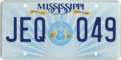 MS license plate JEQ049