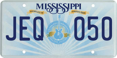 MS license plate JEQ050