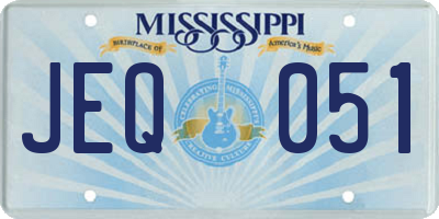 MS license plate JEQ051