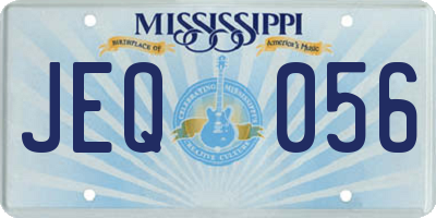 MS license plate JEQ056