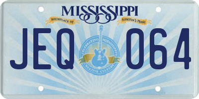 MS license plate JEQ064