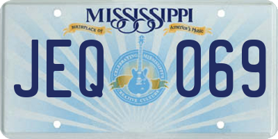 MS license plate JEQ069